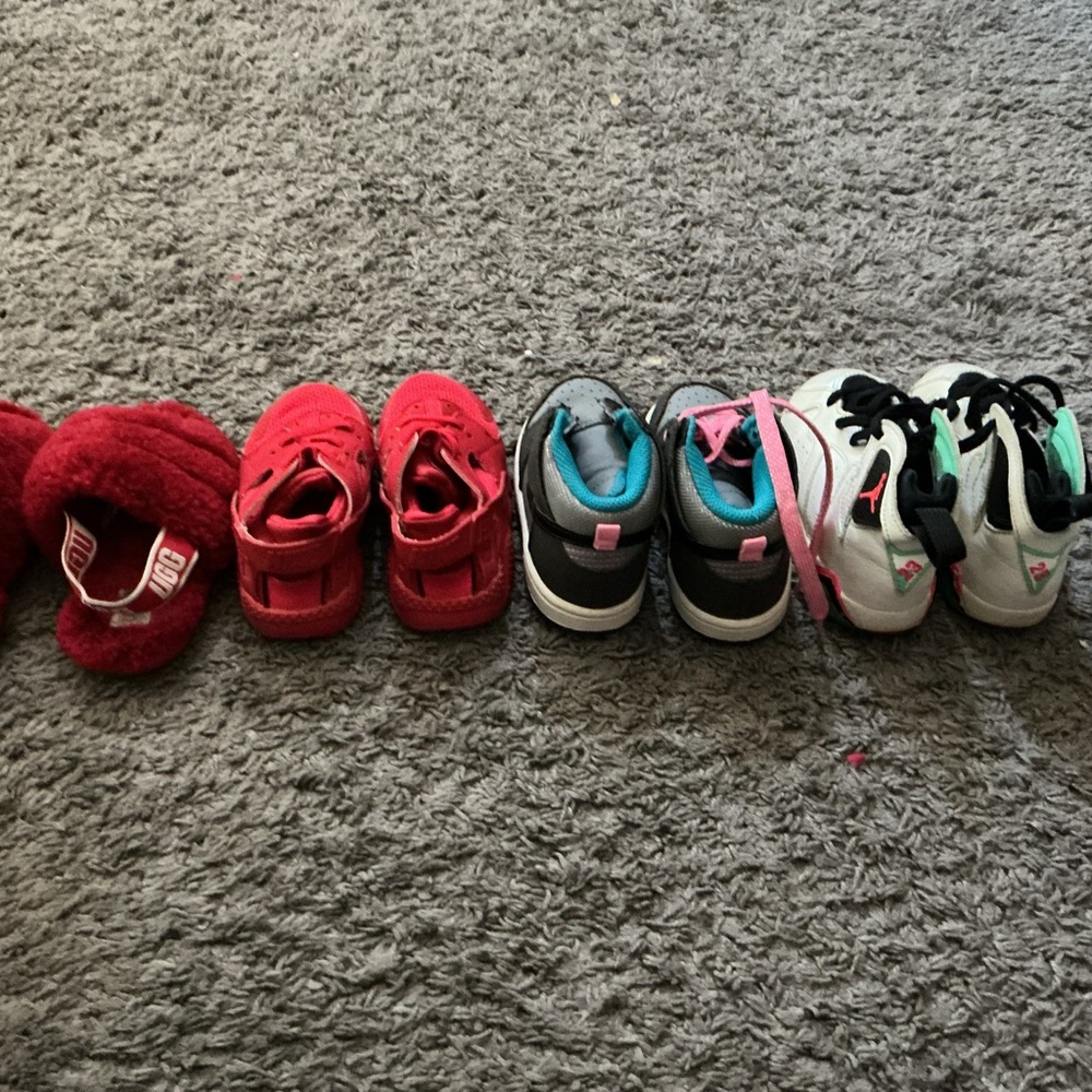 UGG Kids Red and Black Sneakers